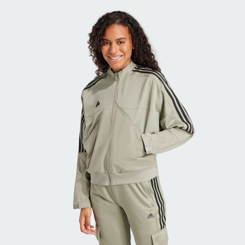 adidas Tiro Material Mix Track Jacket - Green | Women's Lifestyle ...