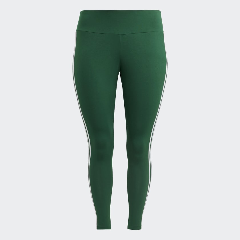 adidas Adicolor Classics 3 Stripes Leggings Plus Size Green Free Shipping with adiClub adidas US