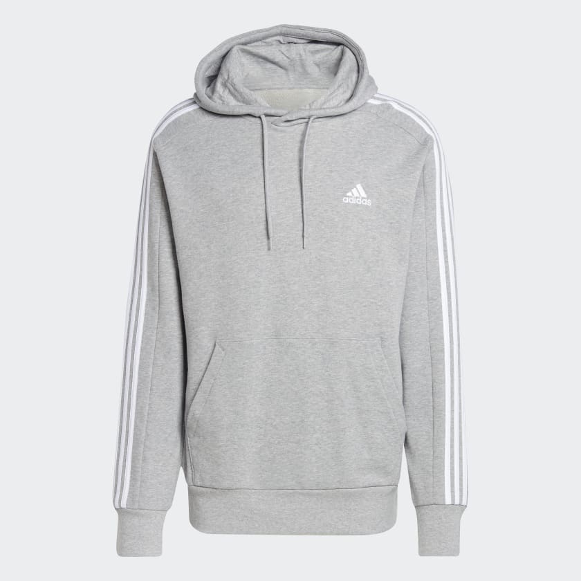 Adidas hoodie striped sleeves on sale