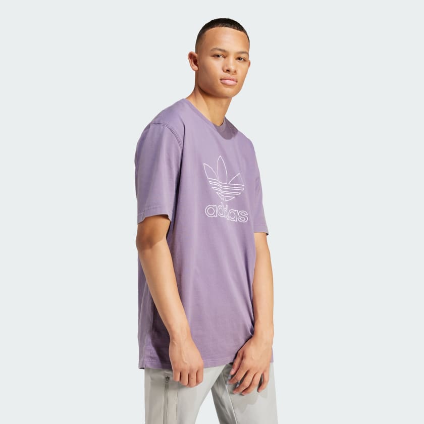 Adidas outline trefoil sale