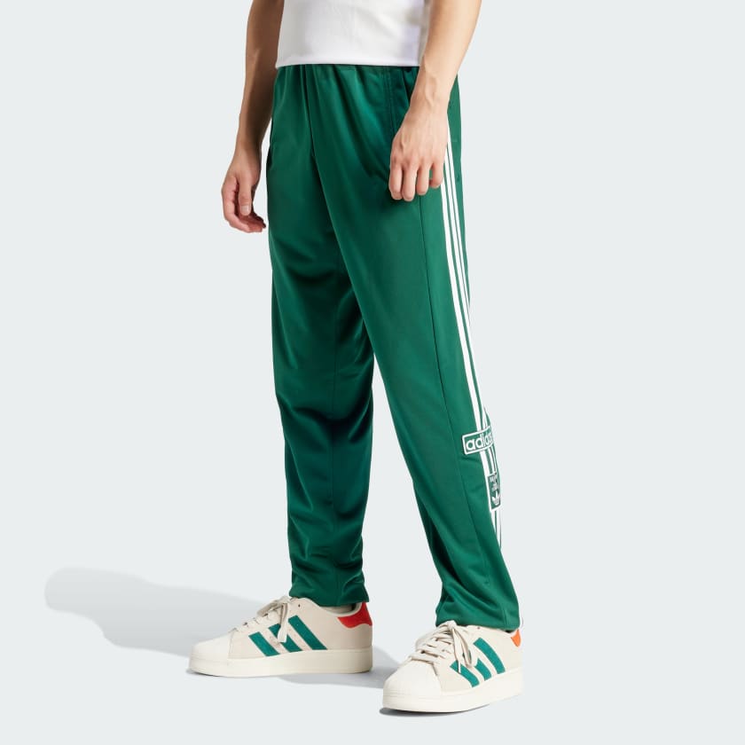Pantalones verdes con botones de presión adicolor Adibreak de adidas  Originals
