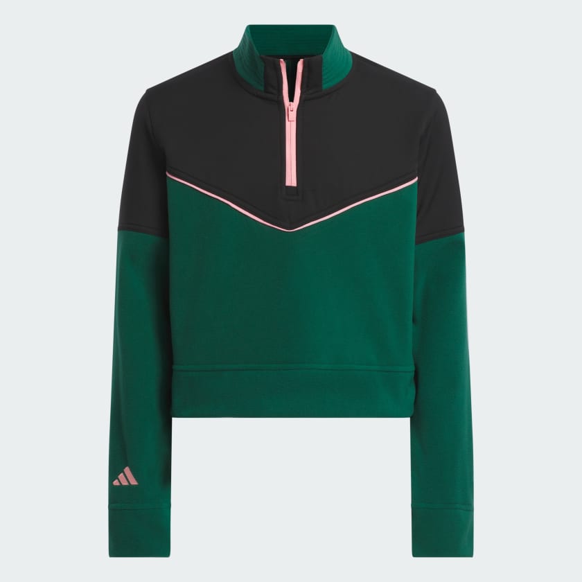 Adidas green quarter zip hot sale