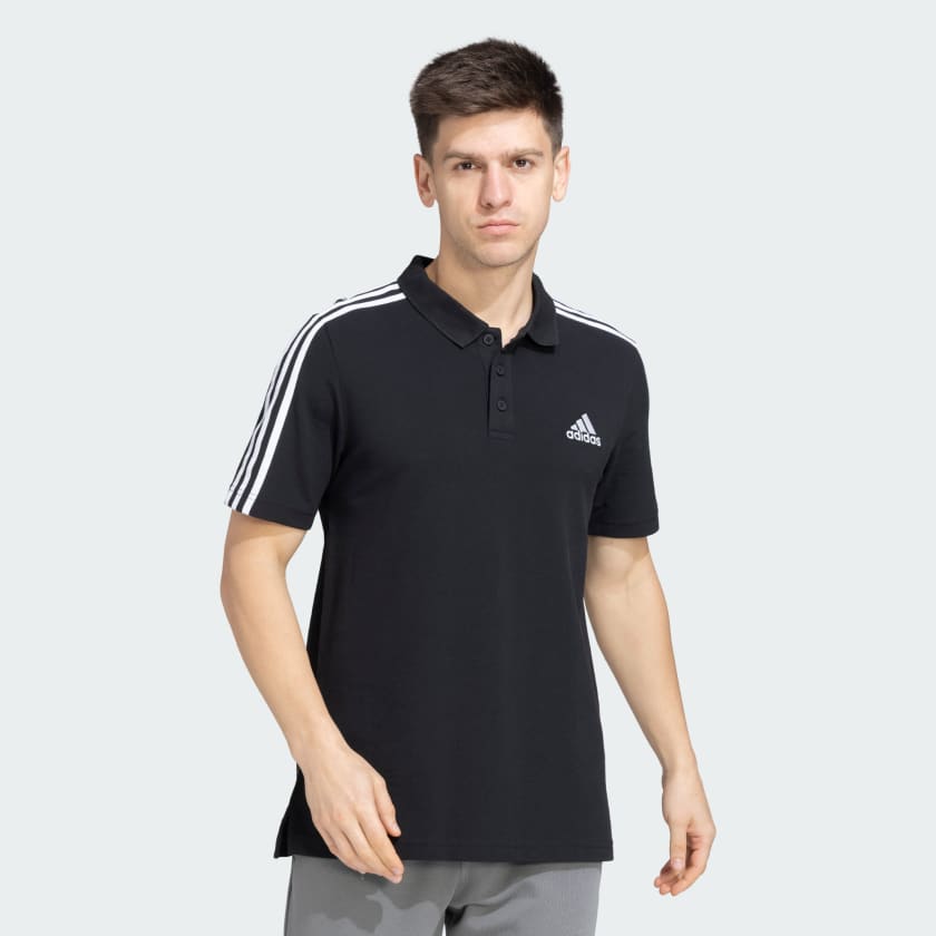 Adidas black polo t shirt 2025