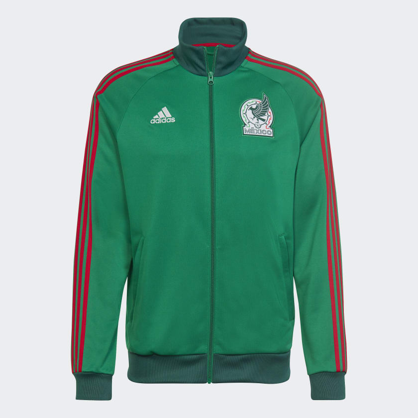 adidas Chamarra Deportiva Mexico 3 Franjas Verde adidas Mexico