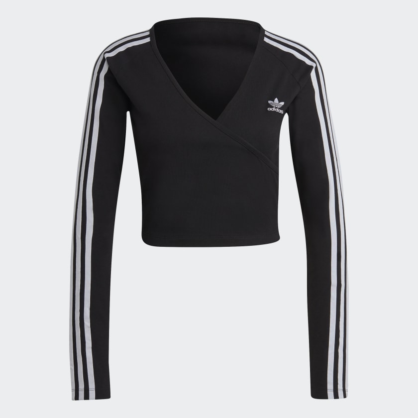 Adidas women's long sleeve crop top sale