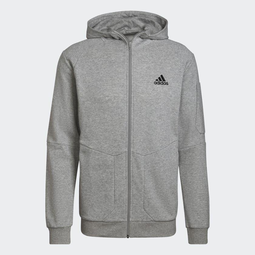 Adidas poly full zip hoodie online