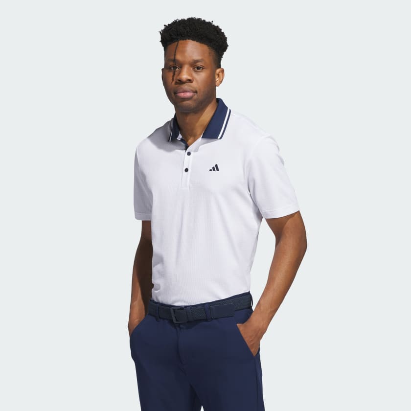 adidas Ultimate365 Tour Twistknit Polo Shirt White Free Shipping with adiClub adidas US