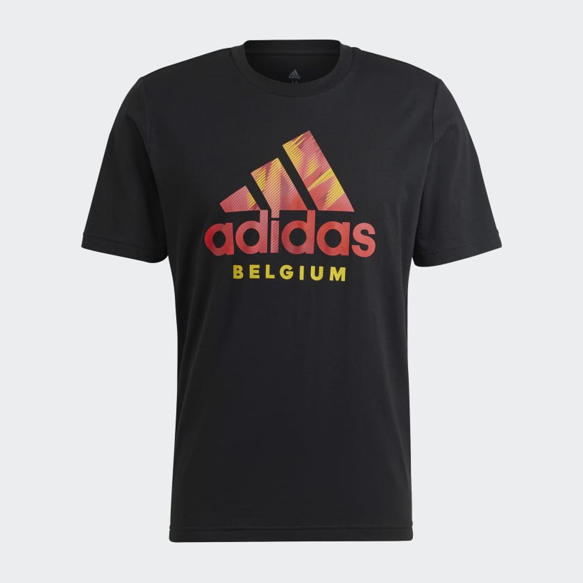 adidas Belgium Graphic T Shirt Black Free Delivery adidas UK