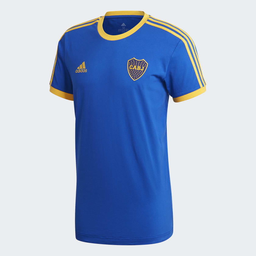 adidas Remera Boca Juniors 3 Tiras Azul adidas Argentina
