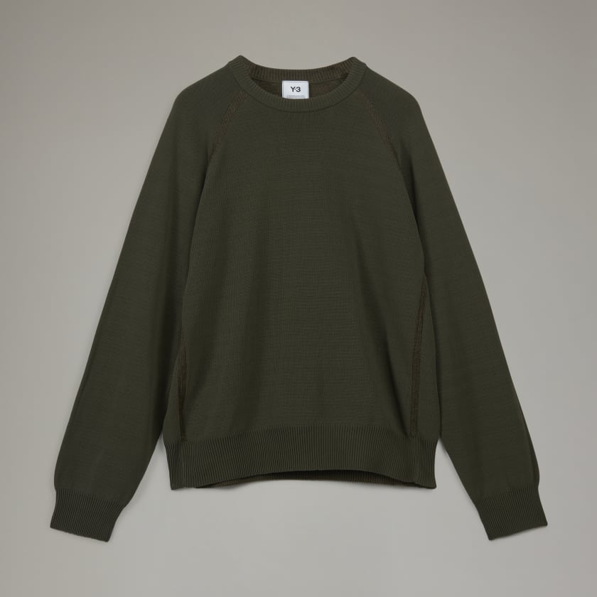 adidas Y-3 Classic Knit Crew Sweater - Green | Free Shipping with adiClub |  adidas US