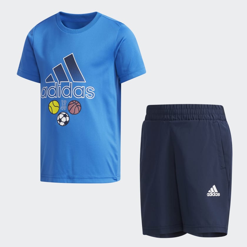 adidas Climalite Tee Set Blue adidas Thailand