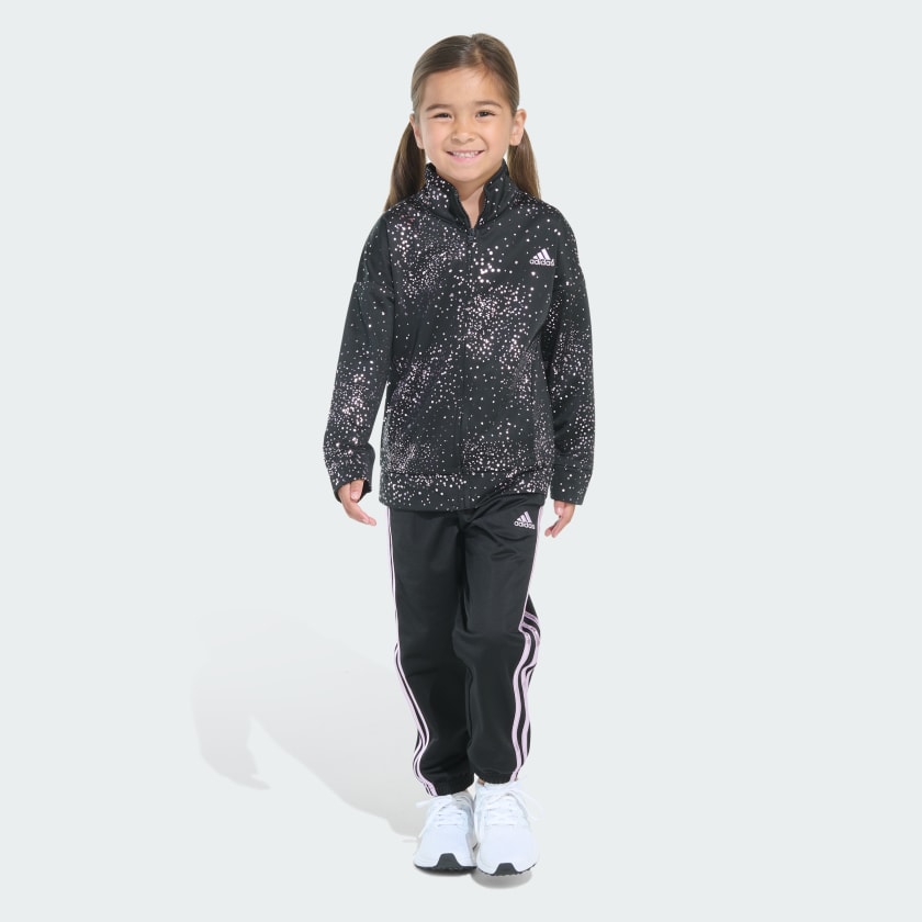 adidas All Over Print Tricot Track Set Kids - Black | Free