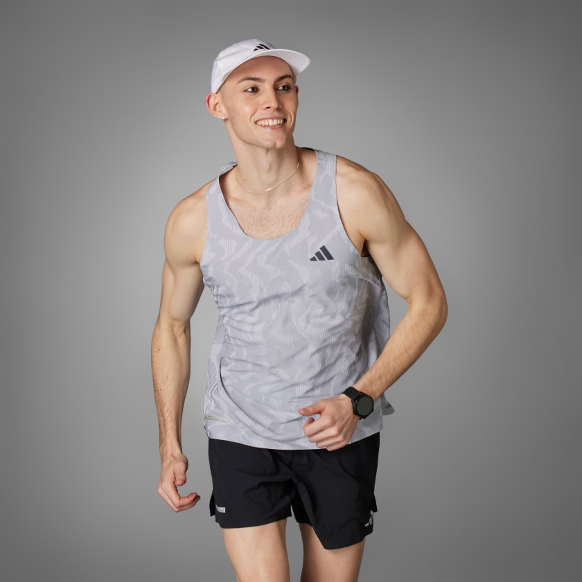 adidas Ultimate HEAT.RDY Engineered Running Singlet Grau adidas Deutschland