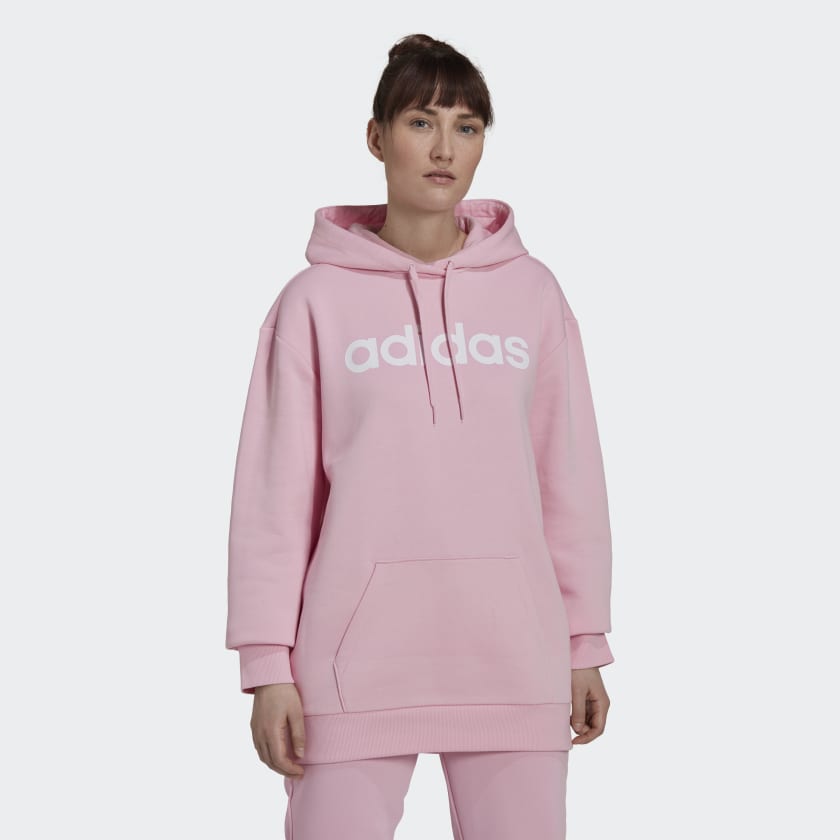 adidas Women's Essentials Oversize Fleece Hoodie - Pink | adidas Canada