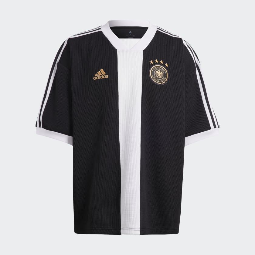 adidas Germany Icon Three-Quarter Jersey - Black | Free