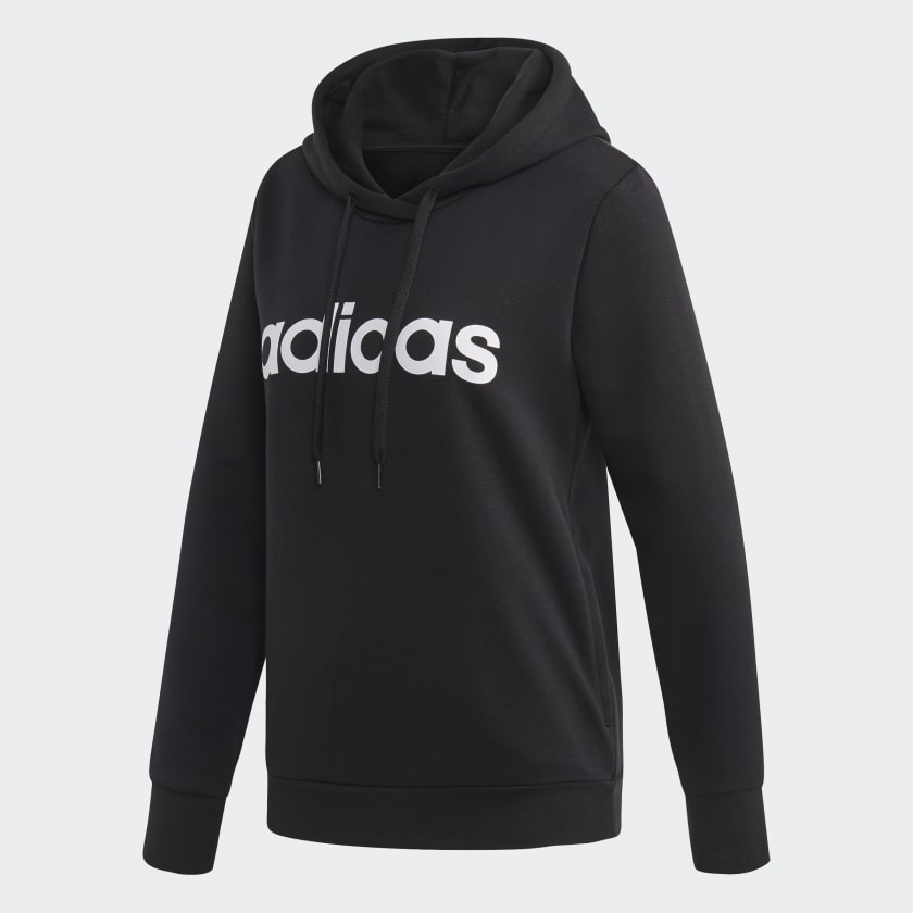 adidas Essentials Linear Pullover Hoodie Black adidas Australia