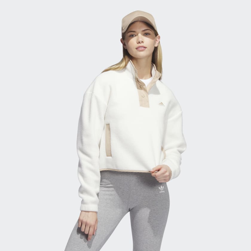 adidas Polar Fleece Pullover - White | Women\'s Lifestyle | adidas US