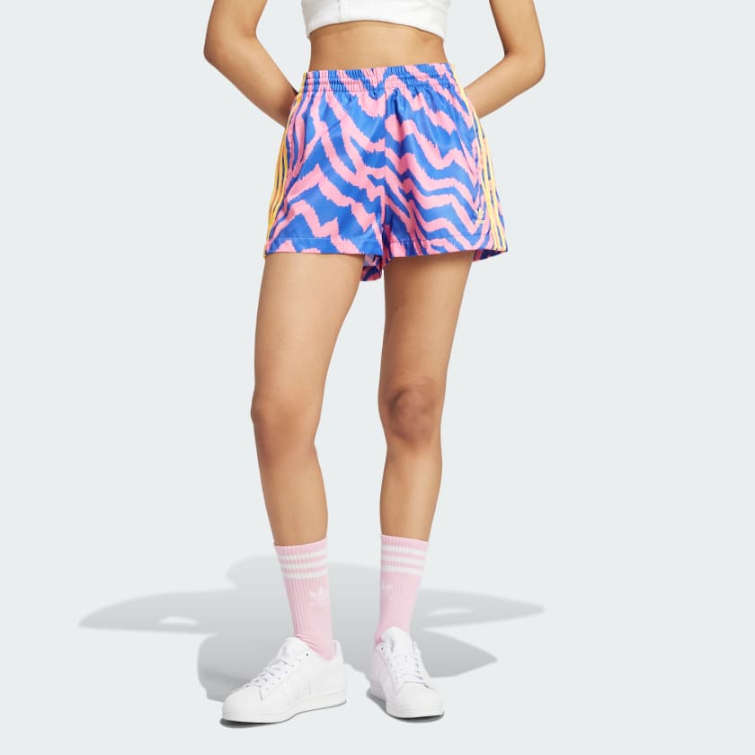 adidas x FARM Rio Firebird Shorts Pink adidas UK