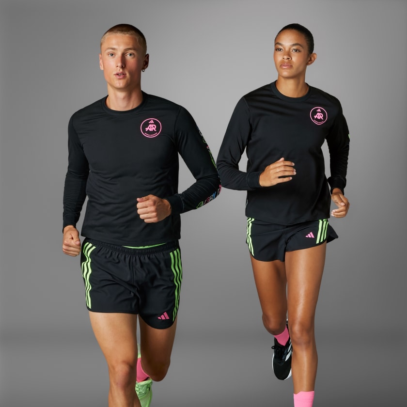 adidas Own the Run adidas Unisex US Black adidas Running Neutral) Tee | Sleeve Runners - (Gender Long 