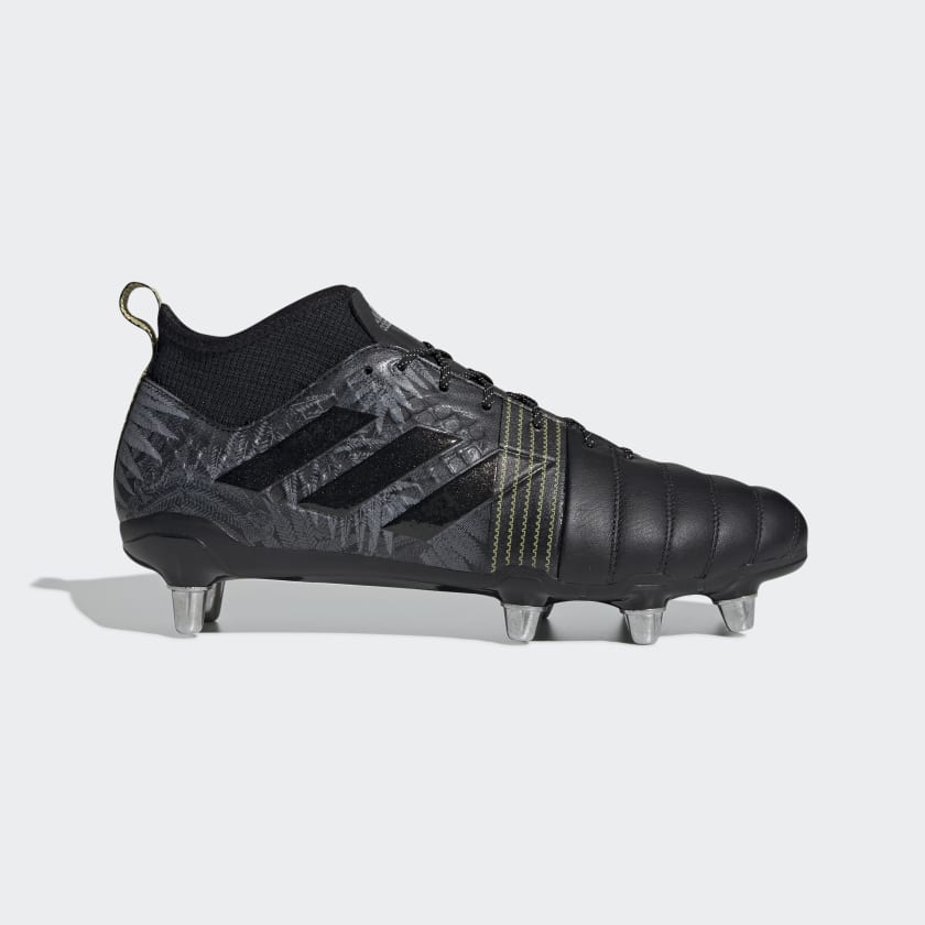 Adidas Kakari x Kevlar 2 Leather SG Rugby Boots / Black Red / BNIB