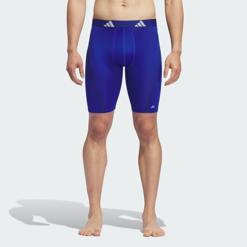 adidas M PRF MSH 3PK LONG BOXER BRIEF - Blue | Free Shipping