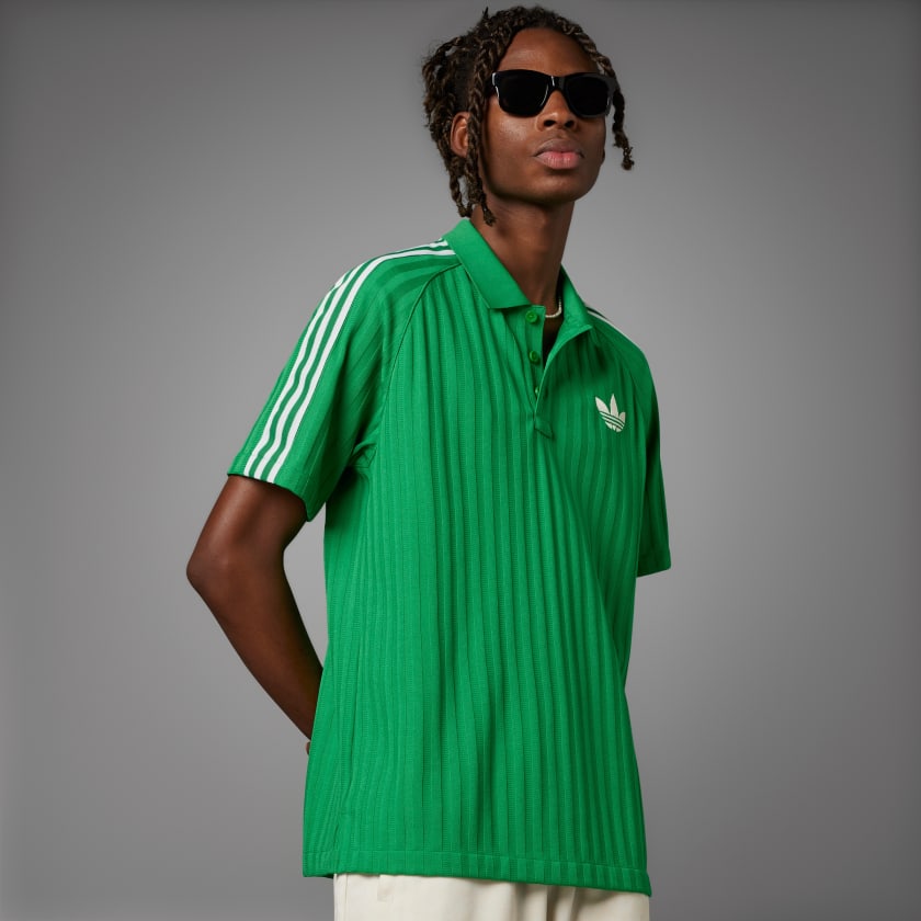 adidas Adicolor 70s Vintage US Lifestyle Shirt | adidas - | Men\'s Green Polo