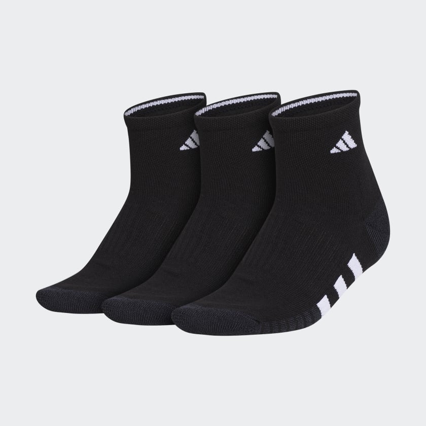 adidas Cushioned Quarter Socks 3 Pairs - Black