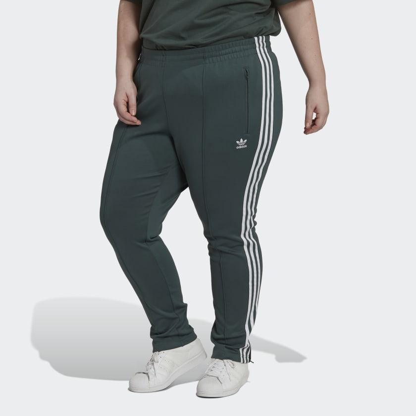 adidas Primeblue SST Track Pants (Plus Size) Green Women's