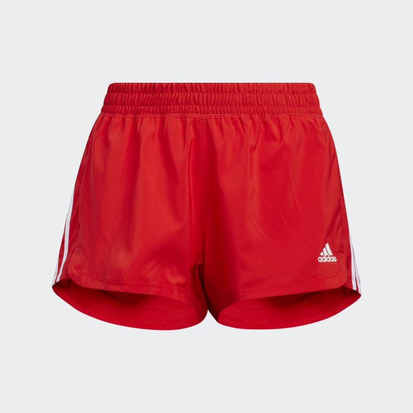 Shorts Malha Pacer 3 Stripes Vermelho adidas adidas Brasil