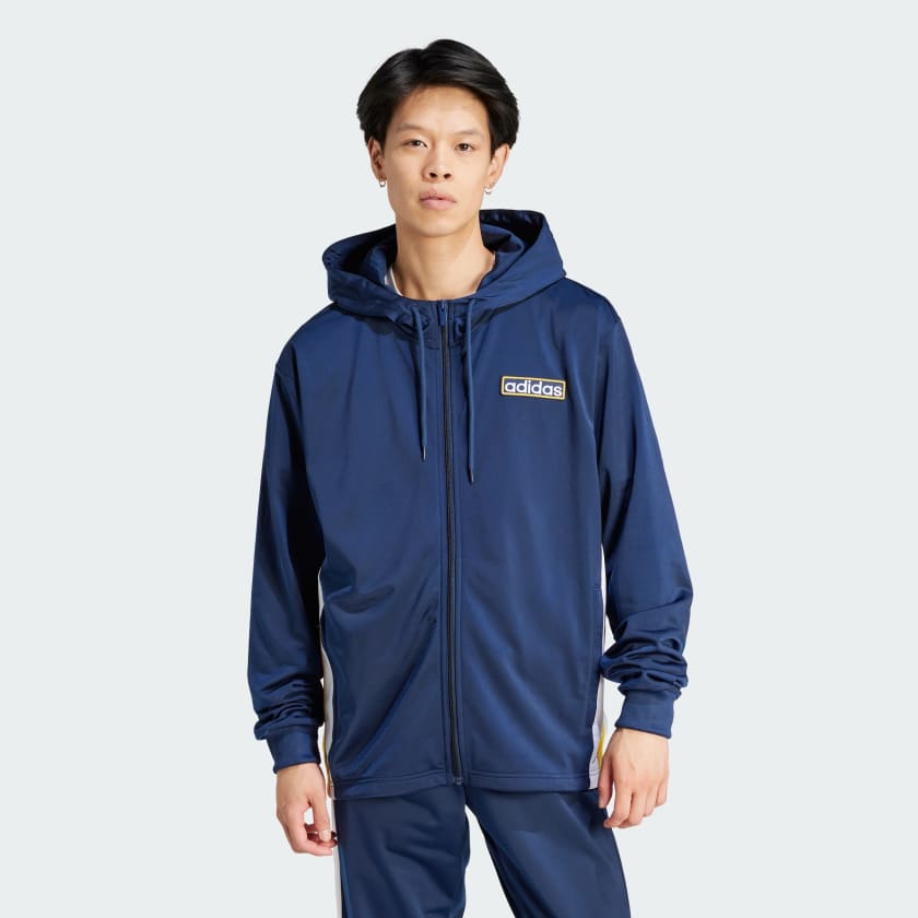 adidas Bluza z kapturem Adicolor Adibreak Full Zip Niebieski adidas Poland