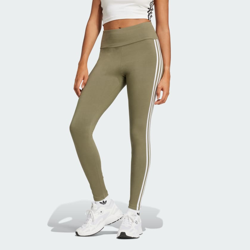 adidas 3 Stripes Leggings Green Free Shipping with adiClub adidas US