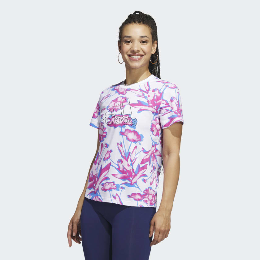 Adidas allover print sales tee