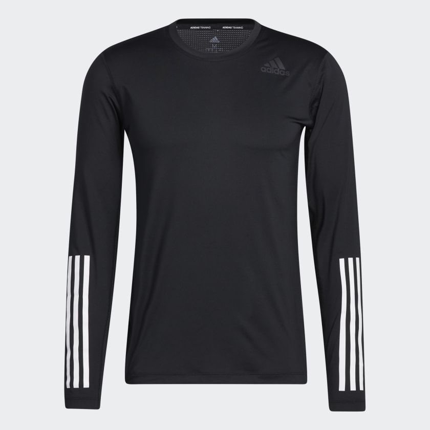 Polo Ajustado Manga Larga Techfit 3 Tiras Negro adidas adidas Peru