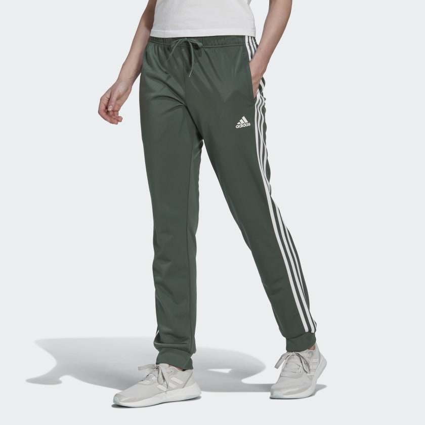 adidas Primegreen Essentials Warm-Up Slim Tapered 3-Stripes Track Pants -  Green | adidas Canada