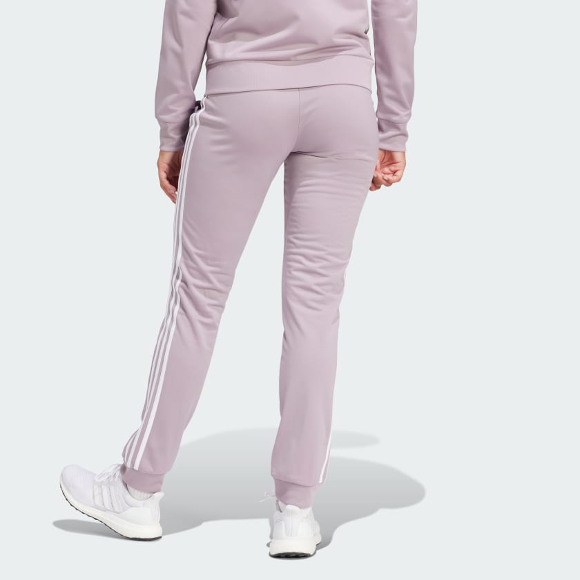 Pantaloni da allenamento Primegreen Essentials Warm Up Slim Tapered 3 Stripes Viola IR6164 23 hover model