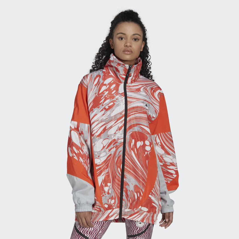 adidas by Stella McCartney Printed Woven Track Top - Grey | Women's ...