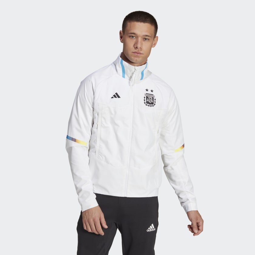 Alojamiento cuestionario medianoche adidas Argentina Game Day Anthem Jacket - White | Men's Soccer | adidas US