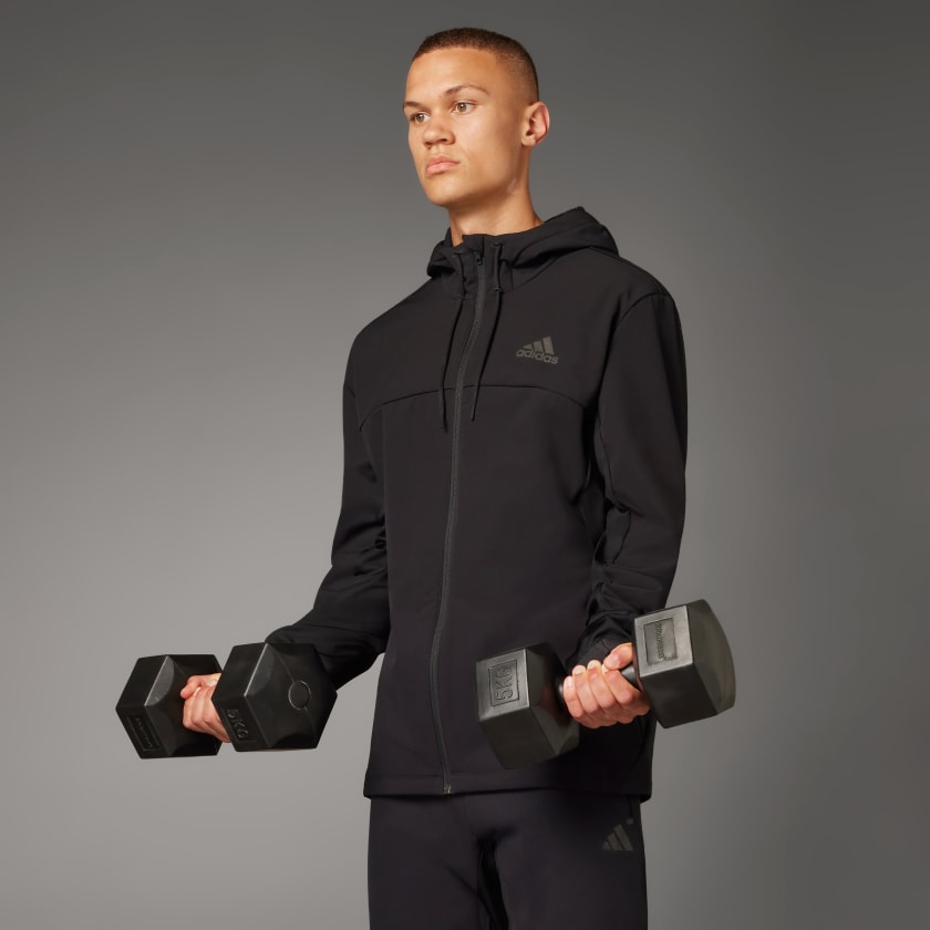 adidas COLD.RDY Full-Zip Workout Hoodie Black | Men's Training adidas US