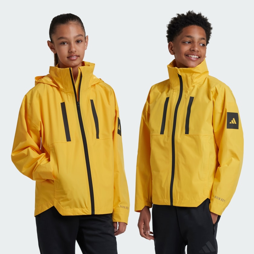 adidas Myshelter RAIN.RDY Jacket Kids Yellow Free Shipping with adiClub adidas US