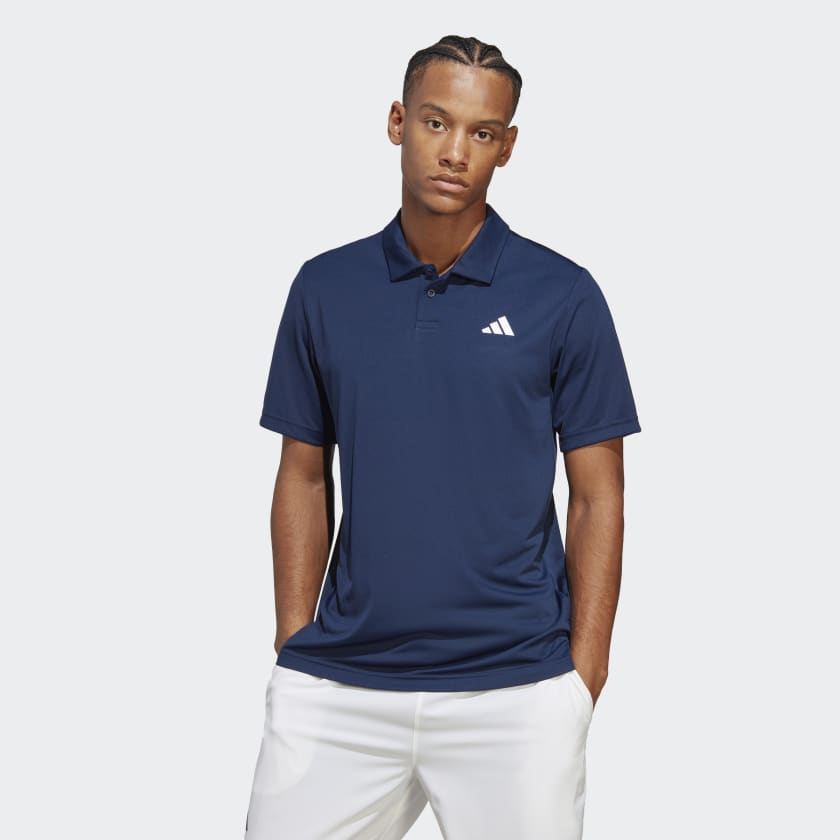 adidas 3-Bandes Logo Polo Homme, Blue, FR : S (Taille Fabricant