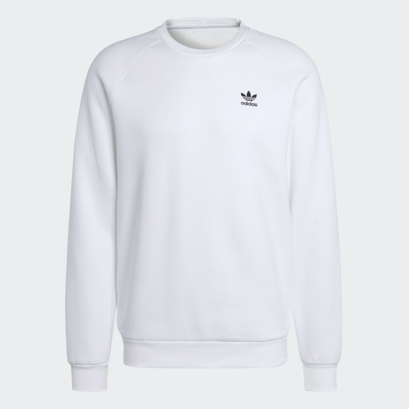 adidas Trefoil Essentials Crewneck Sweatshirt White Free Shipping with adiClub adidas US