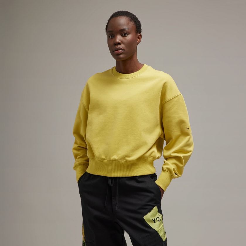 Yellow crew discount neck sweater