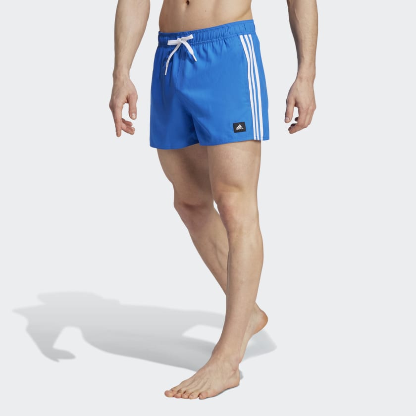 adidas 3-Stripes CLX Very-Short-Length Swim Shorts - Blue | adidas UK