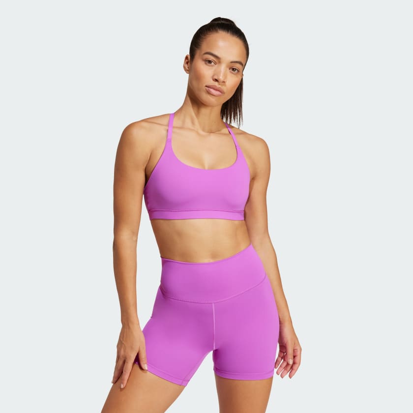 adidas All Me Light Support Bra Purple adidas UK