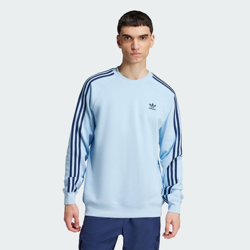 Blauwe adidas trui outlet