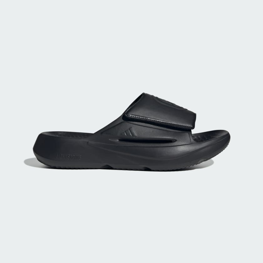 alo ユニセックス イット スライド adidas Lightblaze Slides - Black | Free Shipping with