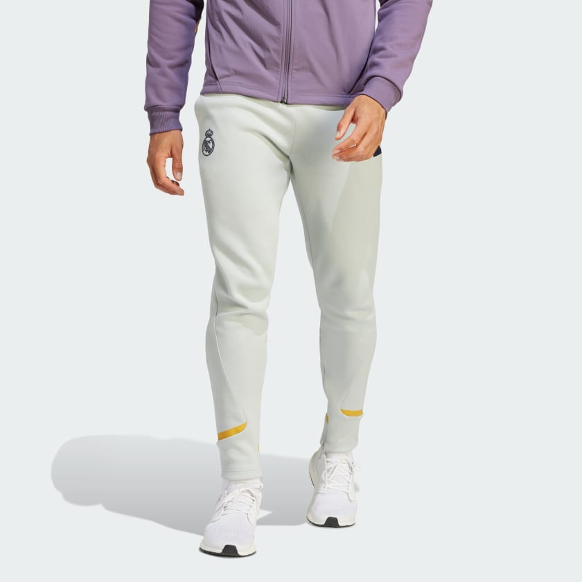 adidas Real Madrid Designed for Gameday Tracksuit Bottoms Grey
