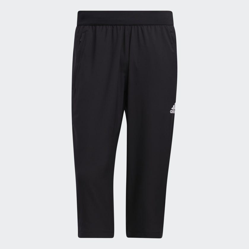 adidas Ladies' 3-Stripe High Rise Waistband 3/4 Capri Legging Tight Pants  (Black, X-Large) - Walmart.com