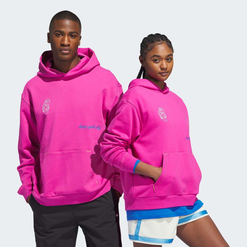 adidas Hoop York City Hoodie (Gender Neutral) - Pink | Unisex Basketball |  adidas US