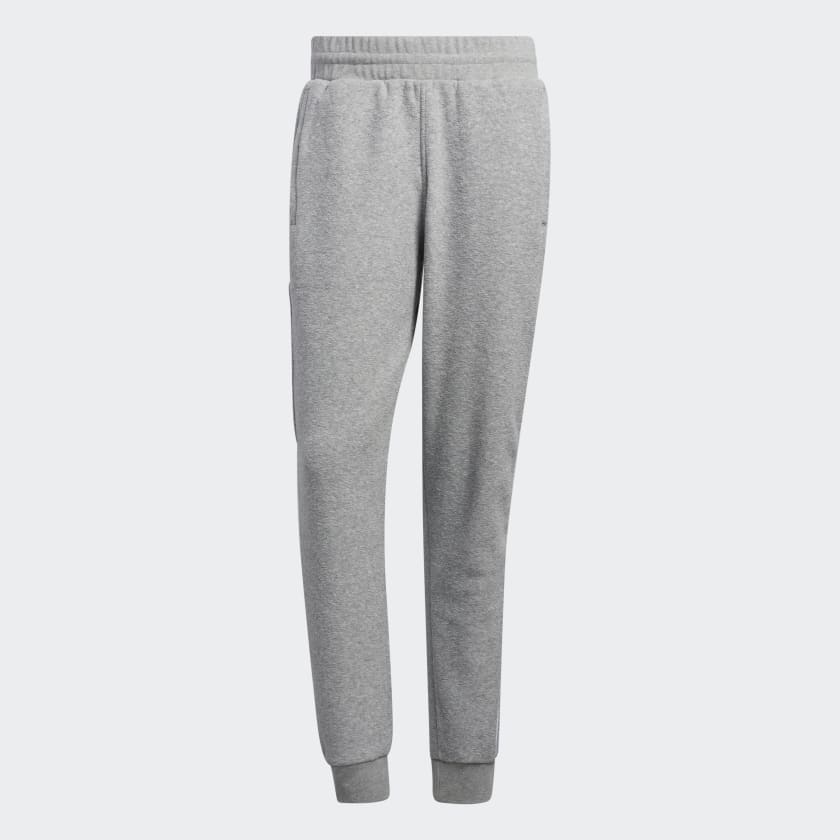 Grey adidas pants outlet with black stripes